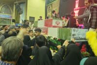 وداع حماسی مردم قائمشهر با ۳ شهید گمنام در حسینیه ثارالله وداع حماسی مردم قائمشهر با ۳ شهید گمنام در حسینیه ثارالله