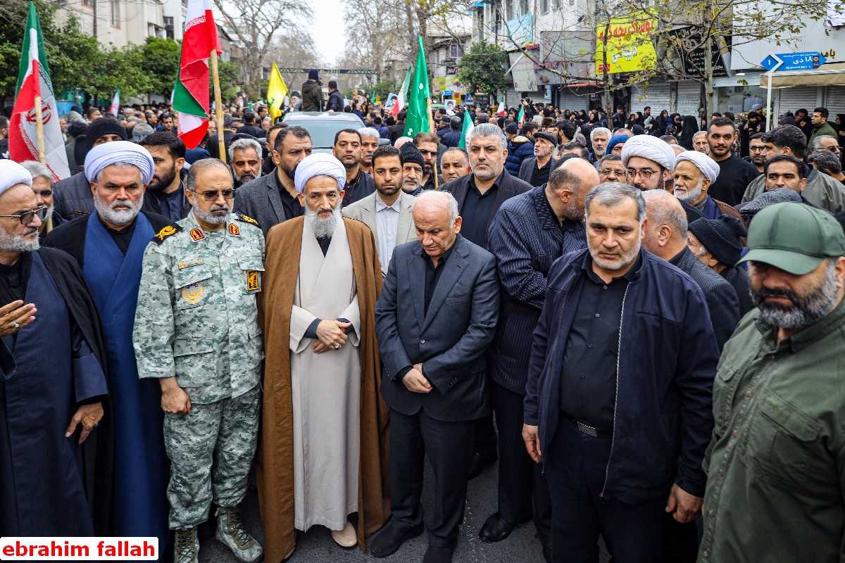 گزارش تصویری؛ تجمع مردمی محکومیت خون خواهی آمریکا و اسرائیل در پی شهادت رهبر عظیم‌الشأن انقلاب 