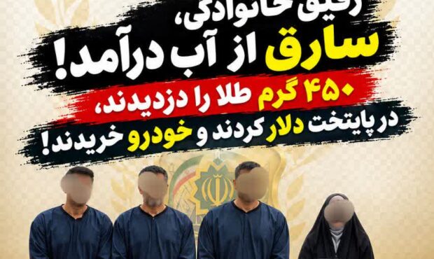 سارقان طلا را به دلار تبدیل کردند؛ دستگیری اعضای باند ۴ نفره در مازندران