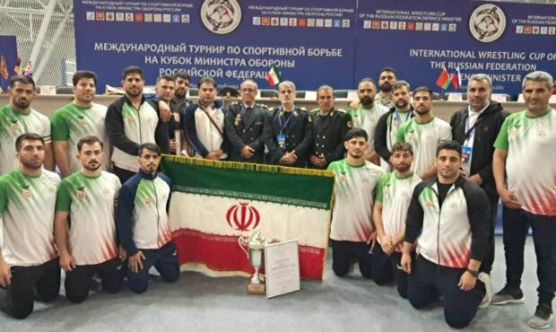 نائبقهرمانی تیم کشتی نیروهای مسلح ایران در جام وزارت دفاع روسیه